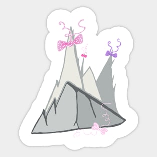 THREE UNCONQUERED MOUNTAINS Sticker